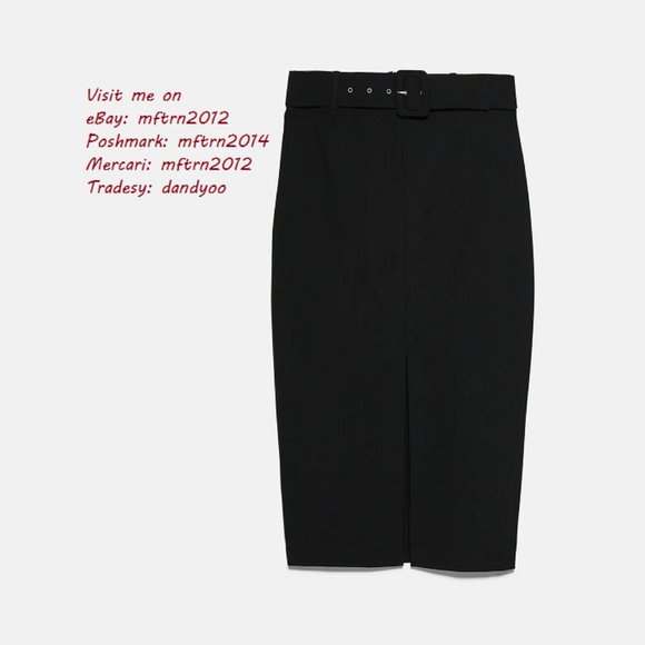 LAST ONE!!! ZARA Black Belted Pencil Skirt - Picture 13 of 13